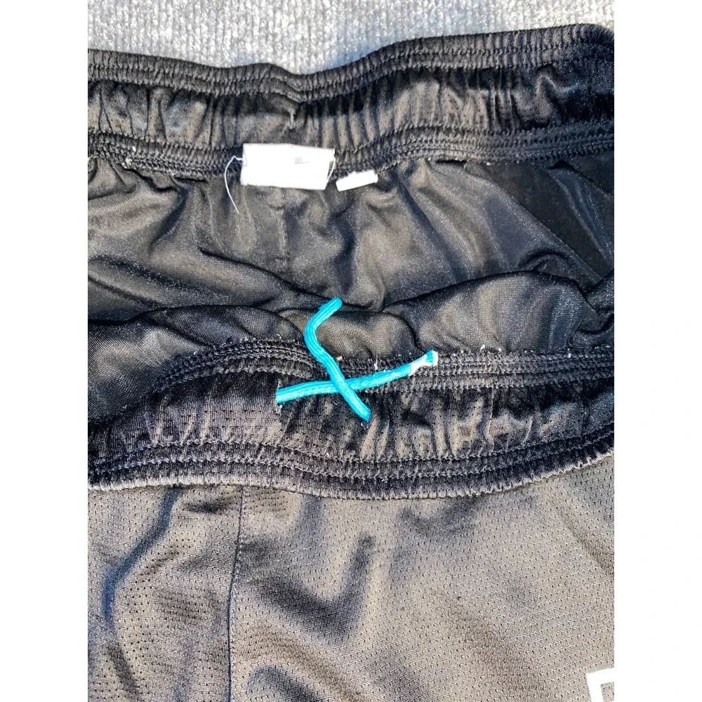 PUMA Athletic Shorts Men XL Black Blue Mash Panel Elastic Drawstring Swoosh Logo - Picture 5 of 7